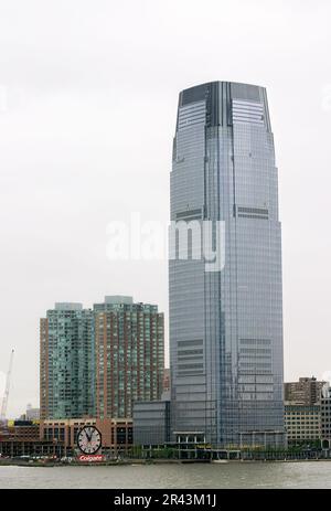 La ligne d'horizon de Jersey City dans le New Jersey Banque D'Images