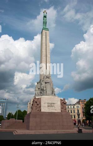 Monument de la liberté, Riga, Lettonie, États baltes Banque D'Images