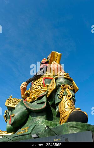 Statue de bronze du général chinois Guan Yu, Temple de Guan Yu, Koh Samui, Thaïlande Banque D'Images