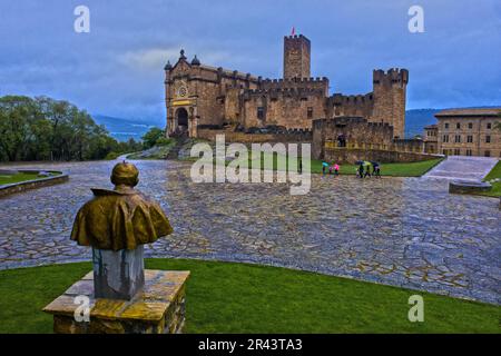 Château de Javier, Javier, chemin de Saint James, Navarre, Espagne Banque D'Images