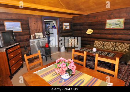 Cabine en bois, maison en bois, cabine de vacances, chalet, Norvège Banque D'Images