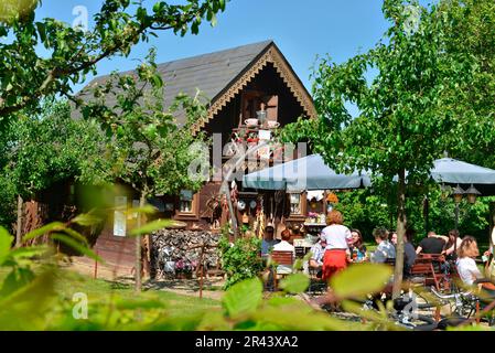 Maison russe en bois, colonie russe, Potsdam, Brandebourg, Allemagne Banque D'Images