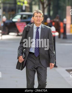 Londres, Angleterre, Royaume-Uni. 26th mai 2023. L'ancien avocat de Mirror MARCUS PARTINGTON arrive à High court pour le procès de piratage téléphonique contre Mirror Group Newspapers (MGN). Un certain nombre de chiffres de grande envergure ont porté plainte contre MGN au sujet de la collecte présumée d'informations illégales dans ses titres. (Credit image: © Tayfun Salci/ZUMA Press Wire/Alay Live News) USAGE ÉDITORIAL SEULEMENT! Non destiné À un usage commercial ! Banque D'Images