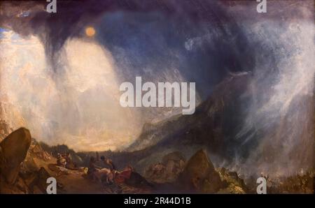 Tempête de neige, Hannibal et son armée traversant les Alpes, JMW Turner, 1812, Banque D'Images