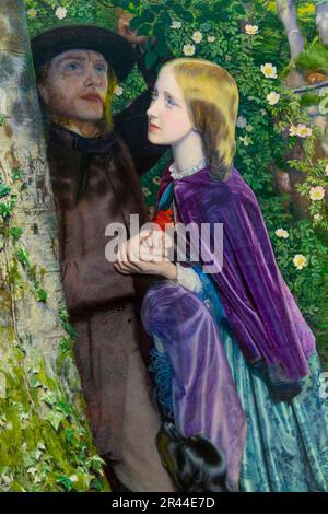 L'Engagement Long, Arthur Hughes, 1859, Banque D'Images