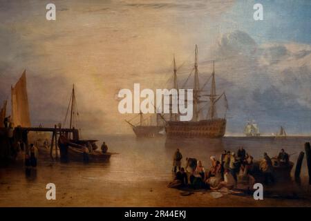 Le coucher de soleil à travers les vapeurs, JMW Turner, vers 1809, Banque D'Images