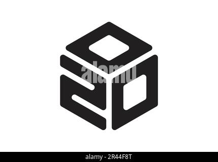 ZOO initial Monogram lettre 200 logo Design Vector Template z o o Cube Polygon Letter logo Design Illustration de Vecteur