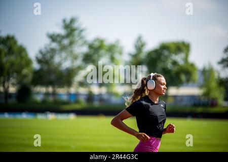 Gotzis, Autriche. 26th mai 2023. ANNA Hall DES ÉTATS-UNIS photographiée en action lors d'une session d'entraînement en prévision de la Hypo-Meeting, IAAF World Combined Events Challenge, dans le stade Mosle à Gotzis, Autriche, vendredi 26 mai 2023. BELGA PHOTO JASPER JACOBS crédit: Belga News Agency/Alay Live News Banque D'Images