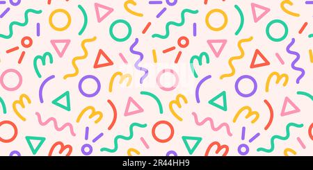 Motif amusant et coloré sans coutures. Illustration de Vecteur