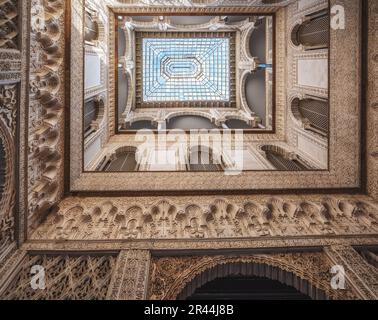Cour de poupées (patio de las Munecas) à Alcazar (Palais Royal de Séville) - Séville, Andalousie, Espagne Banque D'Images