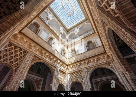 Cour de poupées (patio de las Munecas) à Alcazar (Palais Royal de Séville) - Séville, Andalousie, Espagne Banque D'Images