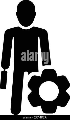 Icône d'ingénieur, d'assistant technique - utilisation parfaite pour les supports d'impression, le Web, les images de stock, l'utilisation commerciale ou tout type de projet de conception. Illustration de Vecteur