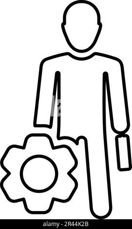 Icône d'ingénieur, d'assistant technique - utilisation parfaite pour les supports d'impression, le Web, les images de stock, l'utilisation commerciale ou tout type de projet de conception. Illustration de Vecteur