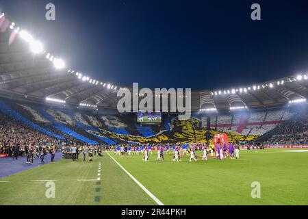 Stade Olimpico, Rome, Italie, 24 mai 2023, Supporters d'Inter - FC Internazionale pendant la finale - ACF Fiorentina vs Inter - FC Internazionale - IT Banque D'Images