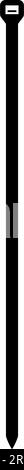 Serre-câble zip matériau de construction icône noir couleur vecteur illustration image style plat simple Illustration de Vecteur
