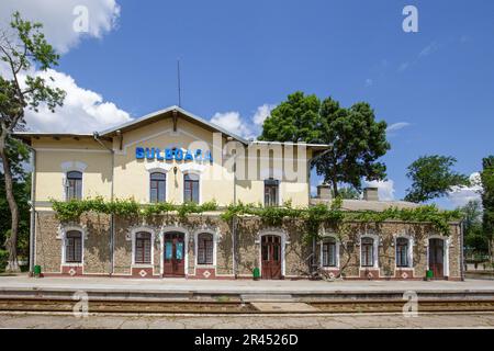 Bulboaca, Moldova - 25 mai 2023: La gare de Bulboaca Banque D'Images