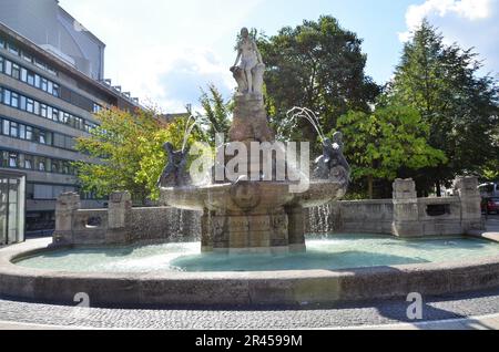 Francfort, Allemagne 08.26.2018: Ville de Francfort à la fontaine de Fairy Tales Banque D'Images