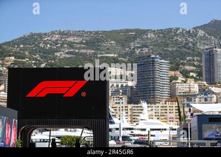 Montecarlo, Principauté de Monaco. 26th mai 2023. Circuit de Monaco, Montecarlo, Principauté de Monaco, 26 mai 2023, F1 logo au cours du Grand Prix de Monaco 2023 - Vendredi - pratique libre 1 et pratique libre 2 - Formule 1 crédit de championnat: Live Media Publishing Group/Alay Live News Banque D'Images