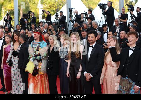 Cannes, France. 22nd mai 2023. Cannes, France 22. Mai 2023 ; Elsa Zylberstein, Ksenia Devriendt, Luke Barker, Jessica Hausner, Mia Wasikowska, Florence Baker et Amir El-Masry assistent au tapis rouge 'Club Zero' lors du festival annuel de Cannes 76th au Palais des Festivals sur 22 mai 2023 à Cannes, France, image et copyright Thierry CARPICO/ATP images (CARPICO Thierry/ATP/SPP) crédit: SPP Sport Press photo. /Alamy Live News Banque D'Images