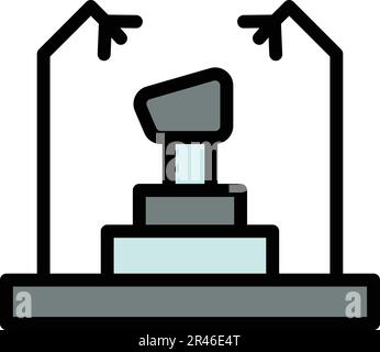 Icône recherche de bioprinting. Outline Research icône de vecteur de biocrinting pour la conception de sites Web isolée sur fond blanc plat couleur Illustration de Vecteur