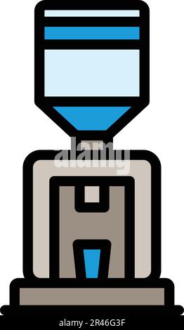 Icône de refroidisseur de bureau. Outline Office Cooler icône vectorielle pour la conception Web isolée sur fond blanc plat couleur Illustration de Vecteur