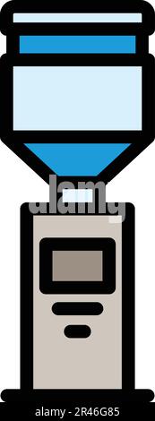 Icône de la glacière. Contour Drinking glacière icône vecteur pour la conception de Web isolé sur fond blanc couleur plate Illustration de Vecteur