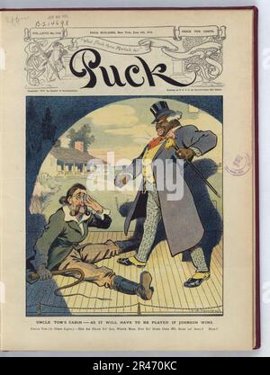 Habitacle de l'oncle Tom - car il devra être joué si Johnson gagne - L.M. Glackens. Banque D'Images