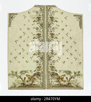 Gilet de costume non coupé Front (probablement la Chine, pour le marché français), fin 18th siècle Banque D'Images