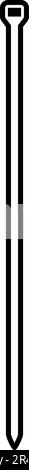 Attache de câble zip matériau de construction contour ligne icône noir couleur vecteur illustration image mince plat style simple Illustration de Vecteur