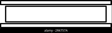 Poutre poutre poutre poutre en I barre d'acier pièce de rail pour la construction industrie du métal concept de matériau de construction contour ligne icône noir vecteur de couleur Illustration de Vecteur