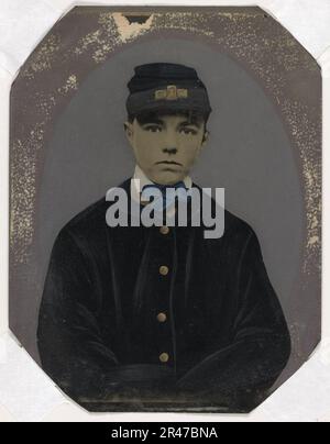 Jeune soldat en uniforme de l'Union européenne Banque D'Images