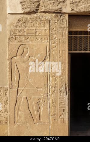 Entrée à la mastaba du Vizier Mereruka à Saqqara, près du Caire, Egypte Banque D'Images