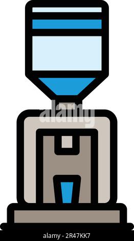 Icône de refroidisseur de bureau. Outline Office Cooler icône vectorielle pour la conception Web isolée sur fond blanc plat couleur Illustration de Vecteur