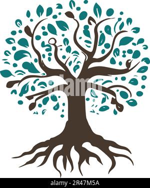 Le fichier vectoriel de modèle de logo « Simple Tree of Life » est un design épuré et minimaliste qui capture l'essence du symbole « Tree of Life » en un éclair Illustration de Vecteur