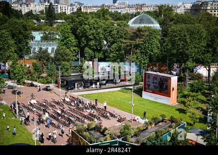 Paris, France. 24th mai 2023. Vue générale pendant Roland-Garros 2023, tournoi de tennis Grand Slam, aperçus sur 24 mai 2023 au stade Roland-Garros à Paris, France - photo Matthieu Mirville/DPPI crédit: DPPI Media/Alamy Live News Banque D'Images