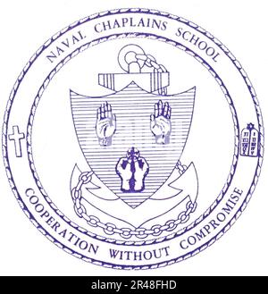 US Naval Chaplains School Seal 1955 Banque D'Images