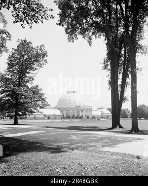 Conservatory on Belle Isle [Park], extérieur, Detroit, Michigan, entre 1900 et 1910. Banque D'Images