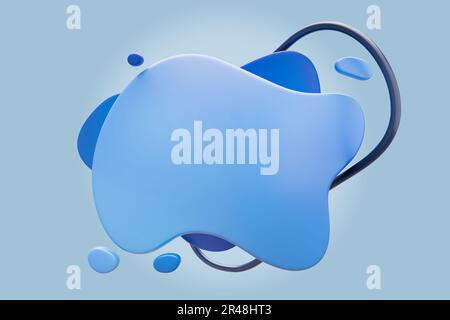 Forme d'amibe colorée à utiliser comme base de texte avec des guillemets Banque D'Images