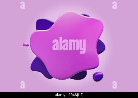 Forme d'amibe colorée à utiliser comme base de texte avec des guillemets Banque D'Images