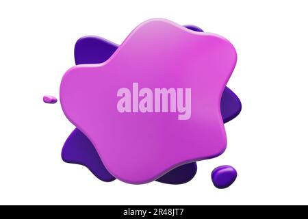 Forme d'amibe colorée à utiliser comme base de texte avec des guillemets Banque D'Images