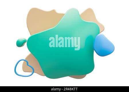 Forme d'amibe colorée à utiliser comme base de texte avec des guillemets Banque D'Images