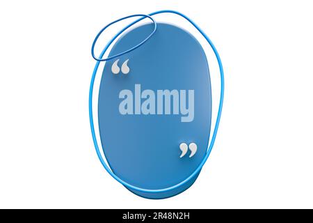 Forme d'amibe colorée à utiliser comme base de texte avec des guillemets Banque D'Images