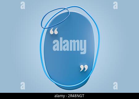 Forme d'amibe colorée à utiliser comme base de texte avec des guillemets Banque D'Images