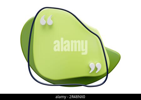 Forme d'amibe colorée à utiliser comme base de texte avec des guillemets Banque D'Images