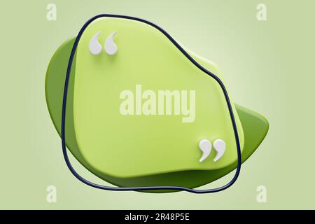 Forme d'amibe colorée à utiliser comme base de texte avec des guillemets Banque D'Images