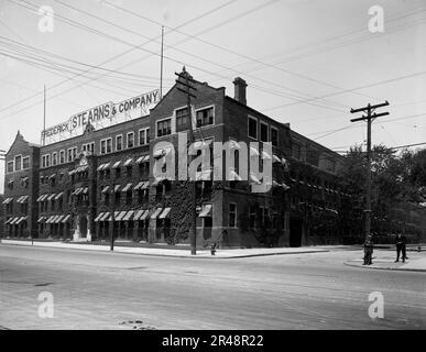 Frederick Stearns and Co., laboratoire du sud-est de Detroit, au Michigan, entre 1910 et 1920. Banque D'Images