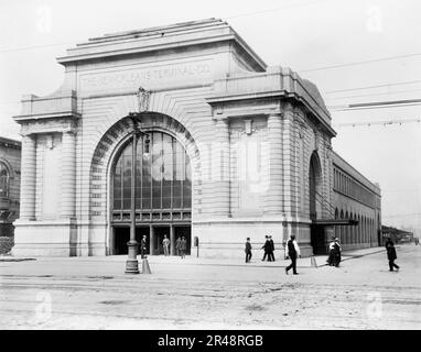 Terminal station, Nouvelle-Orléans, Louisiane, entre 1910 et 1920. Banque D'Images