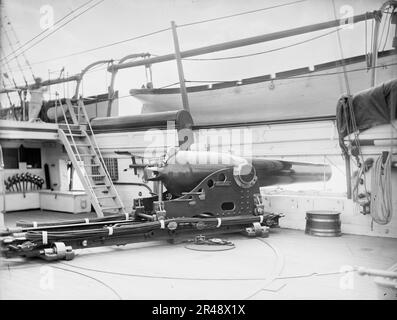 ÉTATS-UNIS Kearsarge, "Winslow", le canon qui a coulé l'Alabama, entre 1890 et 1894. Banque D'Images