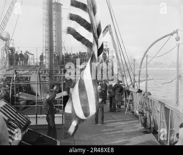 ÉTATS-UNIS Chicago entre en service le 1 décembre 1898, 1898. Chicago a été commandé à 17 avril 1889; réaménagé en 1895-1898. Banque D'Images