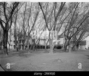 Star Island House, Sainte-Anne Claire [sic] Flats, Michigan, c.between 1910 et 1920. Banque D'Images